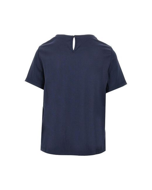 Weekend by Maxmara Blue Satin T-Shirt