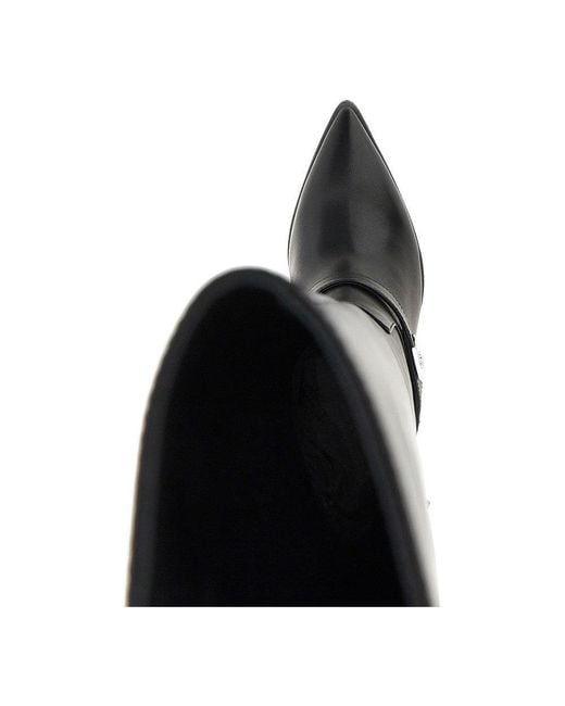 Pinko Black Leather 'Vane' Boots
