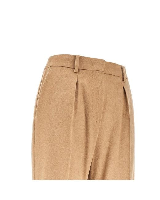 Max Mara Natural Camelhair Tailored Pants