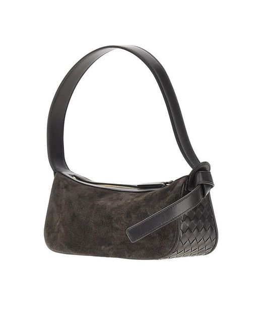Bottega Veneta Black 'Nodo' Leather Shoulder Bag