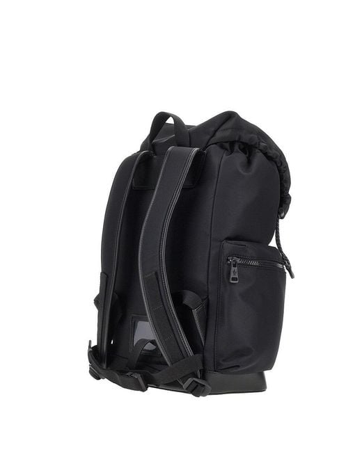 Moncler Black 'Kenton' Nylon Drill Backpack for men