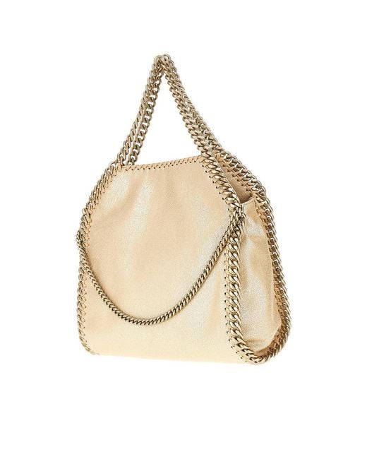 Stella McCartney Natural Mini Falabella 3 Chain Bag