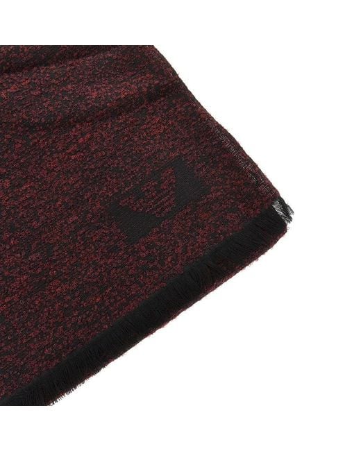 Emporio Armani Brown Bouclé Wool Blend Scarf for men