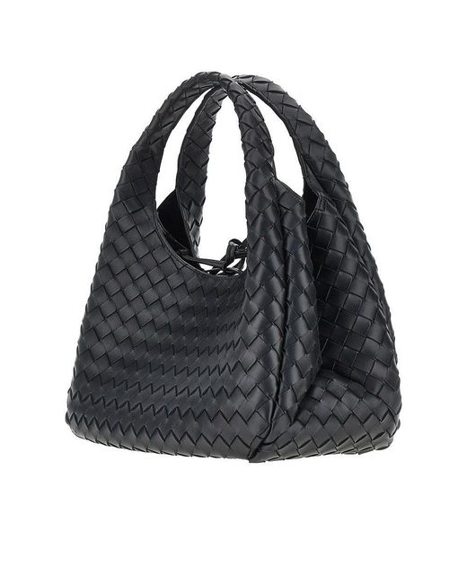 Bottega Veneta Black Intrecciato Nappa Leather 'Campana' Bag