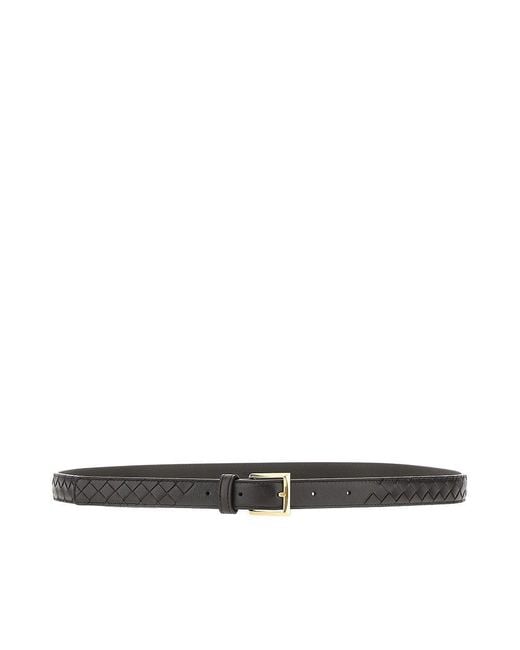 Bottega Veneta Black Intrecciato Nappa Leather 'Solo' Belt