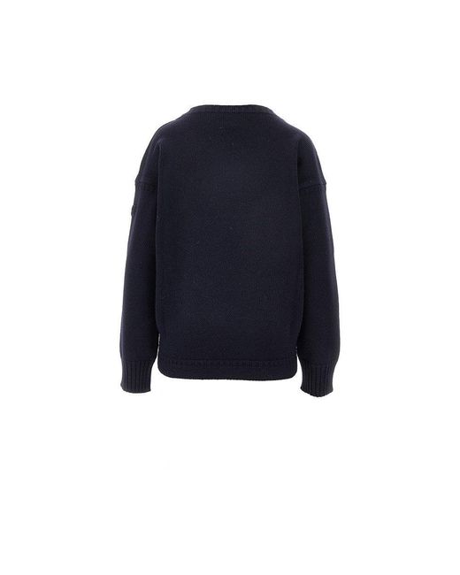 Chloé Blue Wool And Cashmere Oversized Sweater