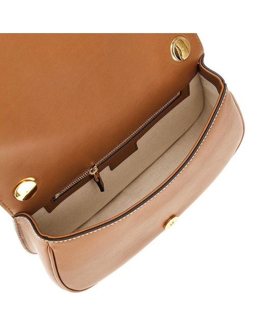 Gucci White Leather And Canvas Medium Blondie' Bag