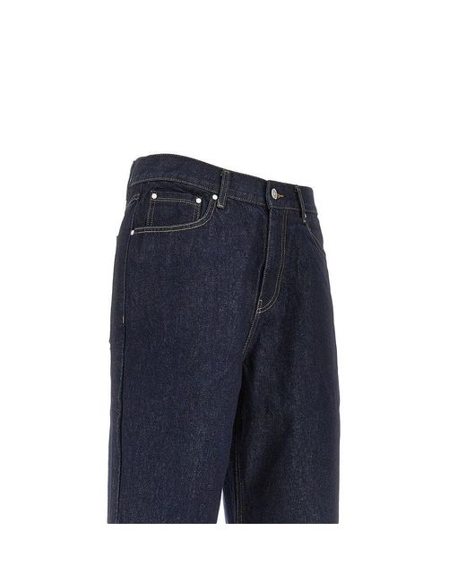 Arte' Blue Heart Logo Embroidery Basic Jeans for men