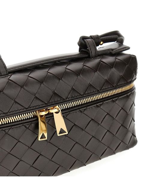 Bottega Veneta Black Leather 'Bang Bang' Vanity Case Bag