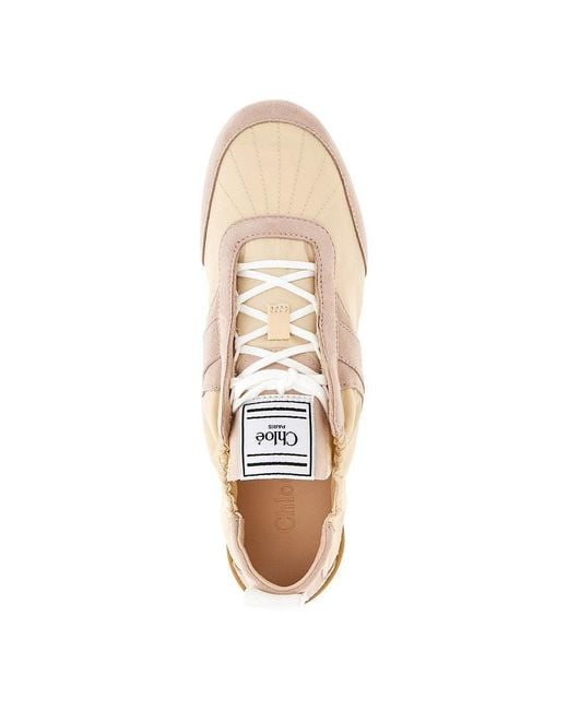 Chloé Natural 'Chloé Kick' Sneakers