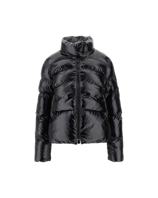 Pinko Black Glossy Nylon Short Down Jacket