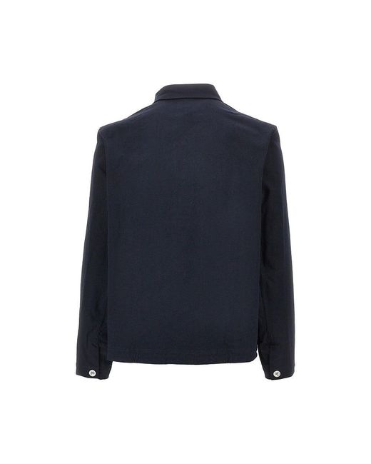Studio Nicholson Blue 'Stowe' Cotton Twill Shirt for men