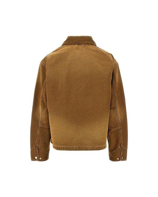 Carhartt Brown Destroy Denim 'Arcan' Jacket for men