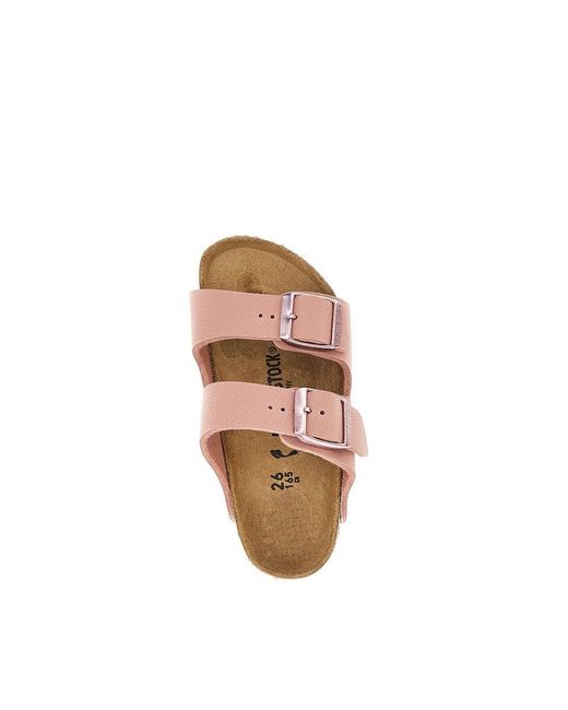 Birkenstock Pink Birko-Flor Nubuck 'Arizona' Sandals Kids