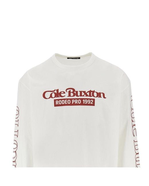 Cole Buxton White 'Rodeo Pro' Long-Sleeved T-Shirt for men