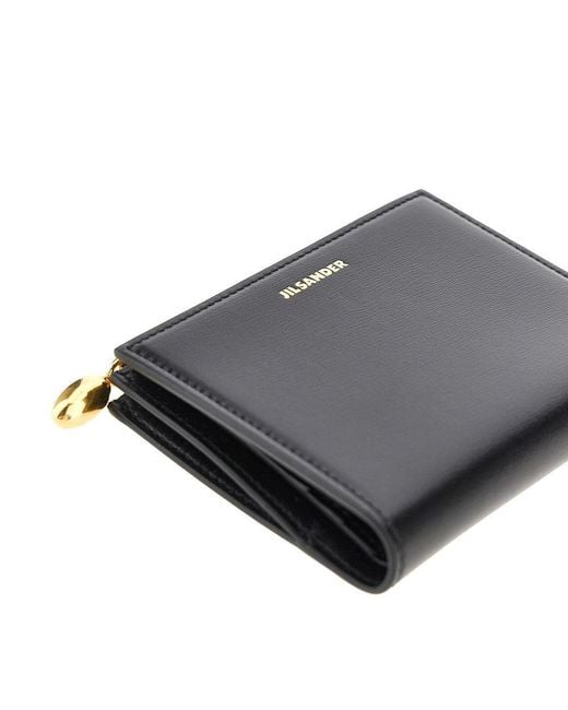 Jil Sander Black Leather Mini 'Goji' Wallet