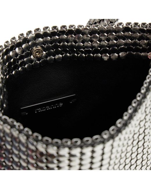 Rabanne Gray Metal Mesh Pixel Bag