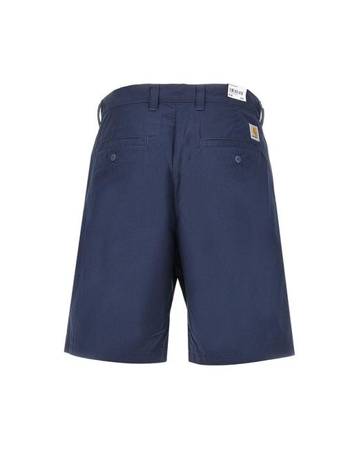 Carhartt Blue 'Calder' Cotton-Blend Shorts for men