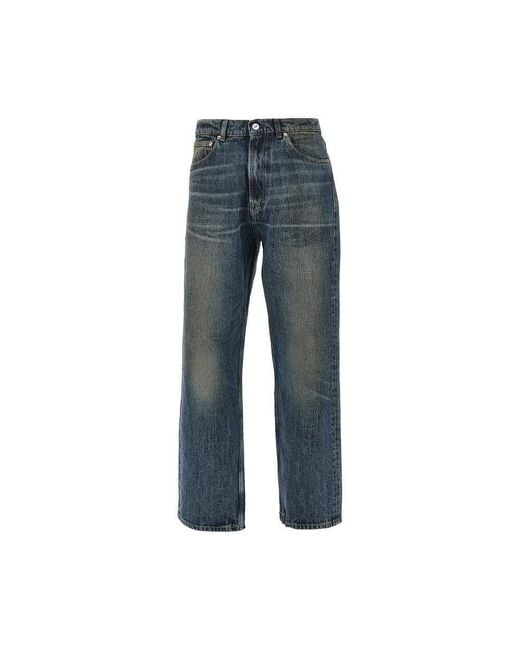 Our Legacy Blue Cotton And Hem Third Cut Jeans for men