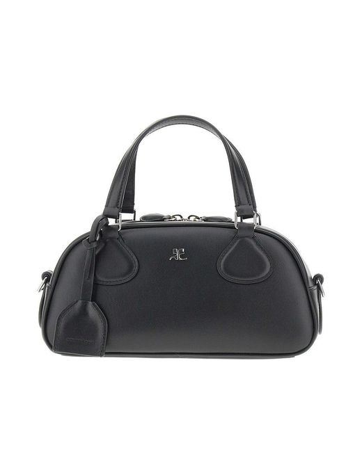 Courreges Black Friday Bowling Leather Bag