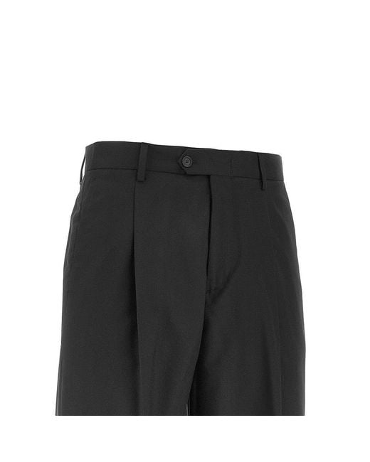 BRERAS Milano Black 'Orazio' Pants With Dart for men