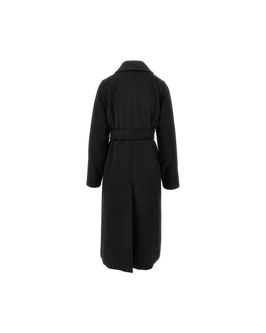 Max Mara Black 'Manuela' Camelhair Coat
