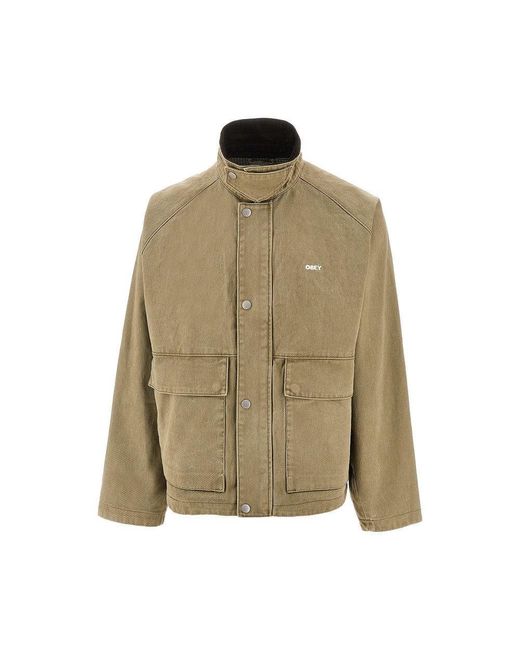 Obey Green 'Caden' Denim Work Jacket for men