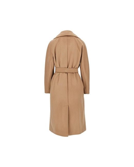 Weekend by Maxmara Natural Midi Cloth Coat With Belt