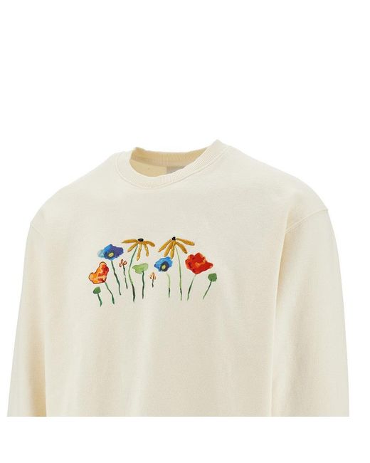 Felpa Girocollo 'Botanic' Uomo di Forét in White da Uomo