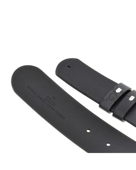 Gucci Black Gg Interlock Reversible Belt for men