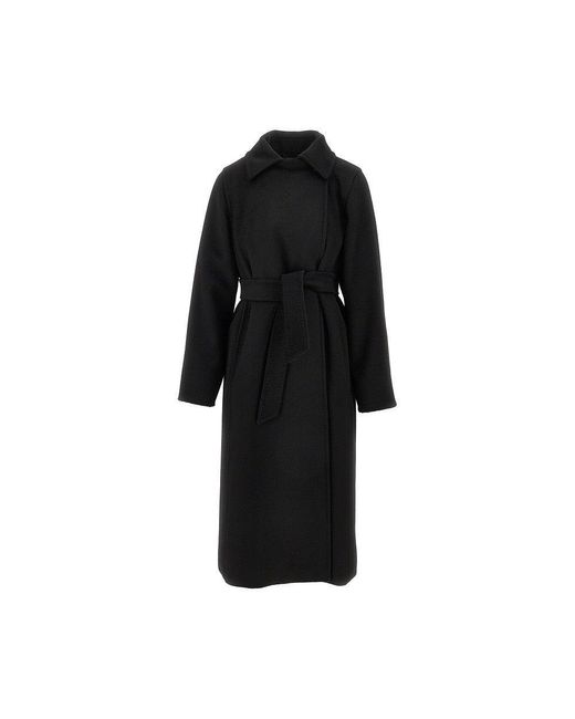 Max Mara Black 'Manuela' Camelhair Coat