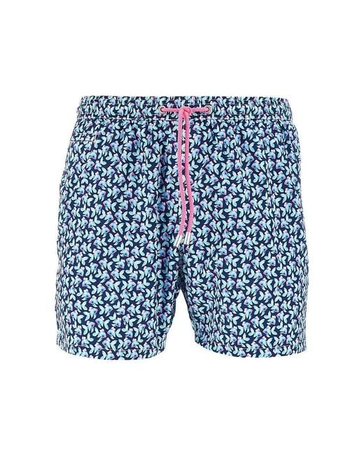 Bermuda Mare Comfort Light Stampato Uomo di Mc2 Saint Barth in Blue da Uomo