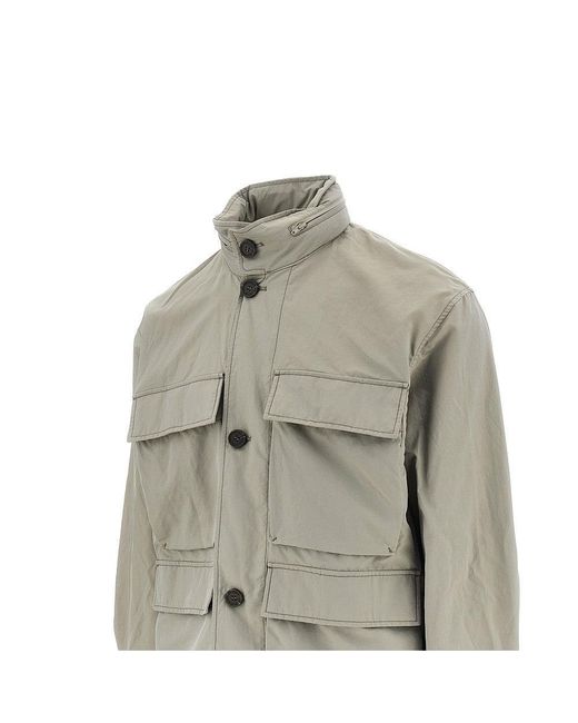 Emporio Armani Gray Silk-Blend Nylon Blouson for men
