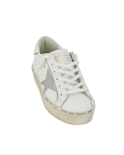 Golden Goose Deluxe Brand White Leather Hi Star Sneakers