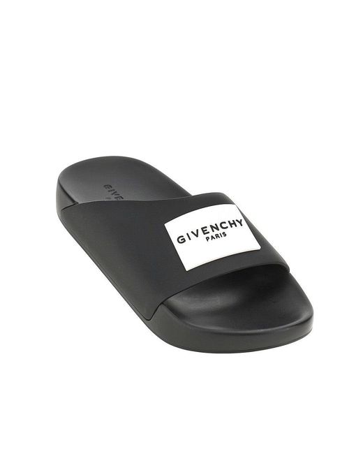 Givenchy Black 'Label' Rubber Mules