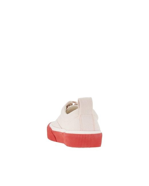 Phoebe Philo Red Cotton Canvas Sneakers