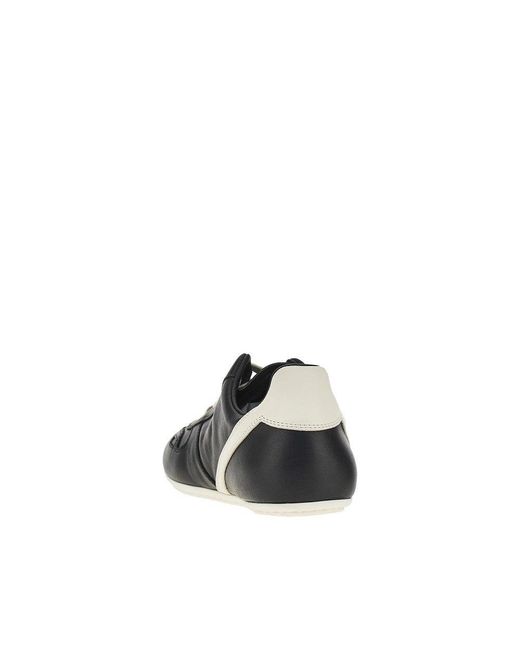 Rick Owens Blue Leather 'Minimal' Sneakers for men