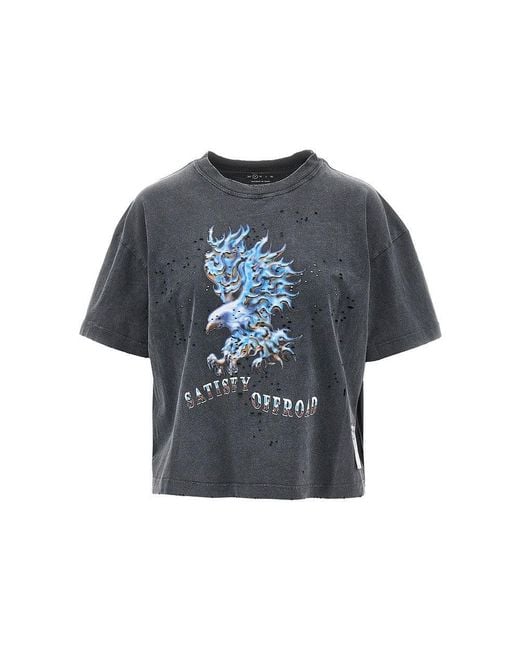 Satisfy Blue Printed Mothtech T-Shirt