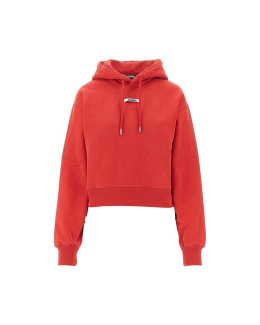 Felpa Con Cappuccio 'Gros Grain' Donna di Jacquemus in Red