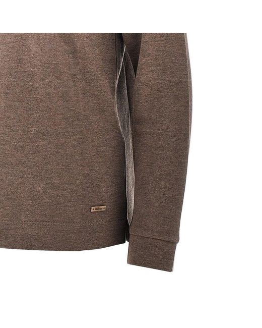 Max Mara Brown Silk-Blend Hoodie
