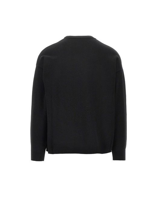 Loewe Black 'Anagram' Pocket Cotton-Blend Sweater for men