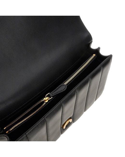 Pinko Black Quilted Leather 'Love One Classic' Bag