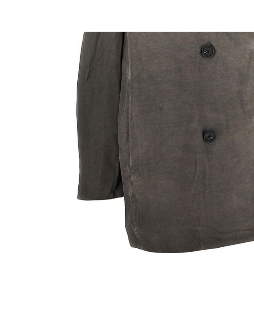 DIESEL Gray 'G-Avina' Satin Double-Breasted Jacket
