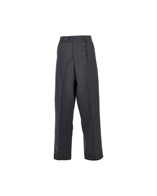 mfpen Gray 'Patch' Tropical Wool Pants for men