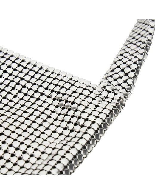 Rabanne Gray Metal Mesh Pixel Bag