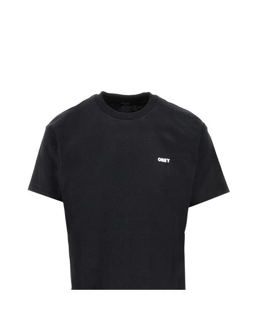 T-Shirt Bold Eye' Uomo di Obey in Black da Uomo