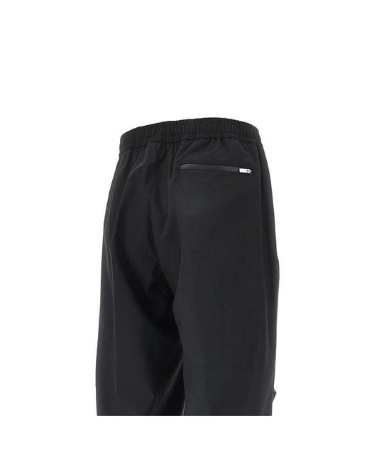 Herno Black Wool Touch Pants for men