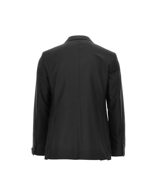 Tagliatore Black Virgin Wool Two-Pieces Tailored Suit for men