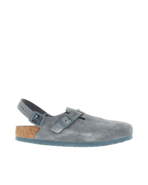 Birkenstock Blue 'Tokio' Suede Leather Sandals for men