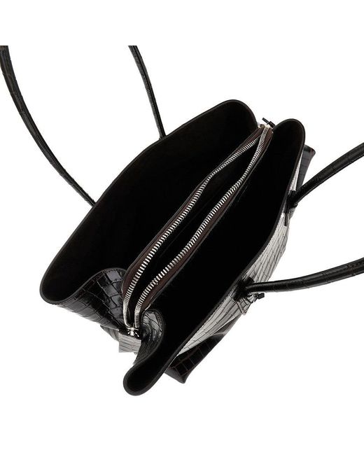 The Attico Black Leather Medium 'La Passeggiata' Bag